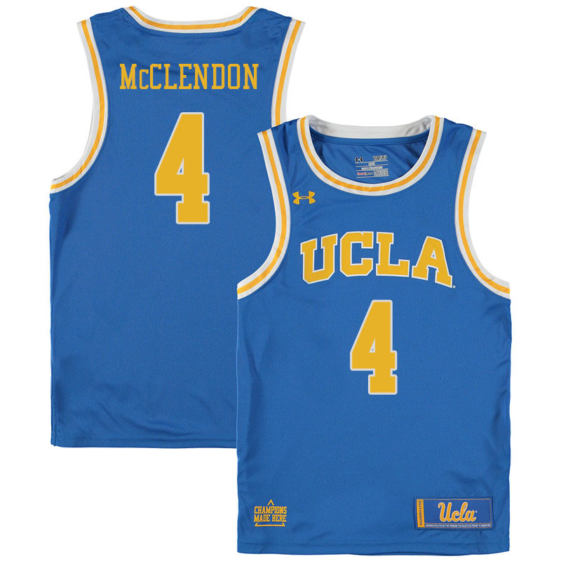 Men #4 Will McClendon UCLA Burins College Basketball Jerseys Sale-Blue - Click Image to Close